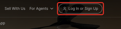 Log In or Sign Up button in the JamesEdition header